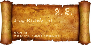 Uray Richárd névjegykártya