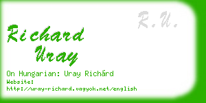 richard uray business card