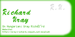 richard uray business card